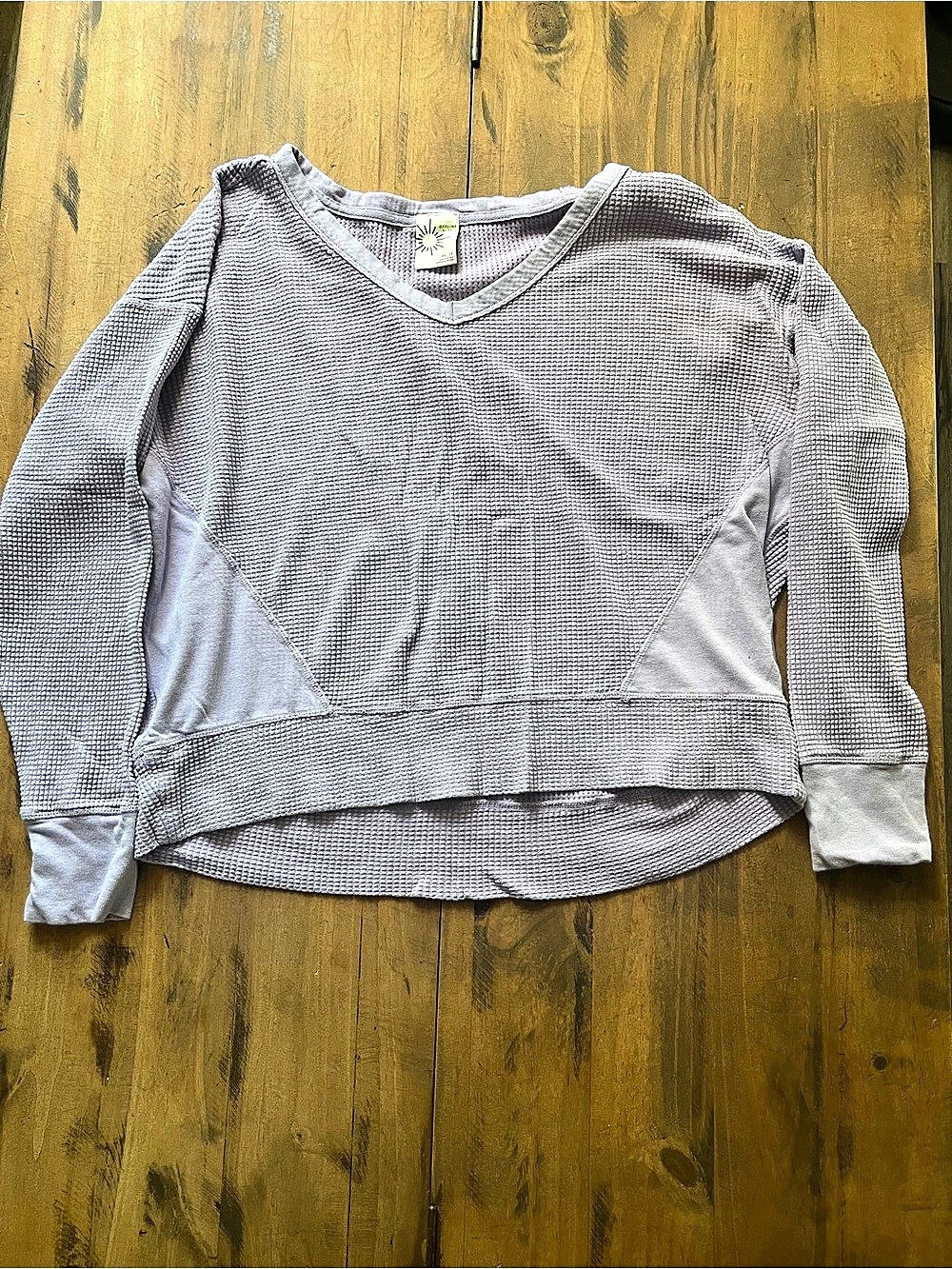 Cotton Aerie Textured Cozy Long Sleeve Light Purple
